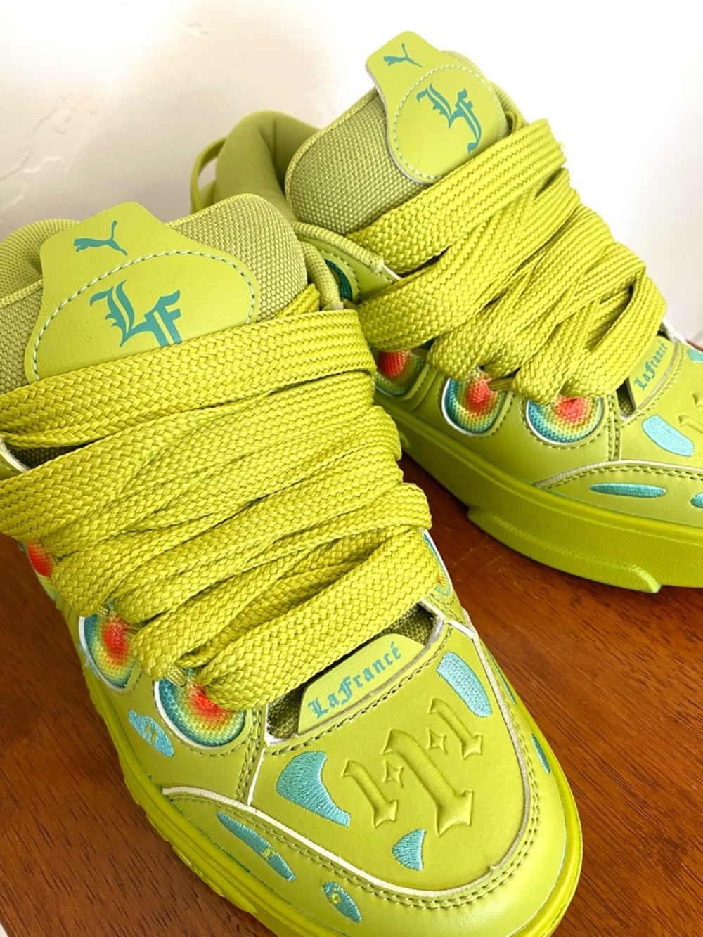 PUMA x LaMelo Ball LaFrancé "Heatmap" Kid’s (Grade School) Size 5 Sneakers Green - Picture 8 of 12